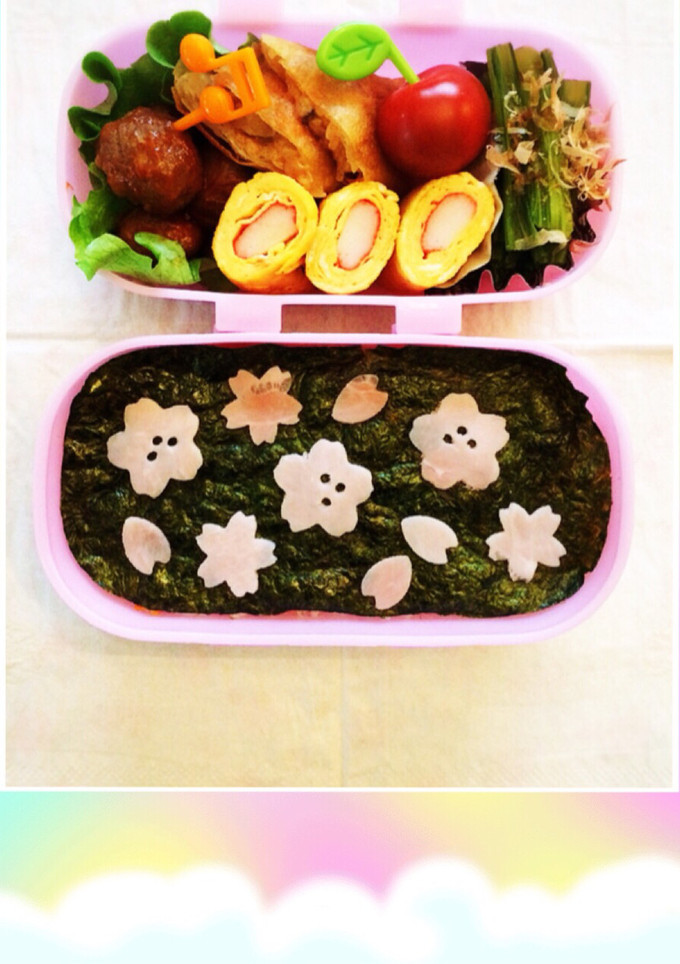 簡単！のせるだけ！桜の春弁当♡-レシピのメイン写真