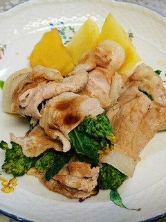 菜の花の豚肉巻きオイスターソース風味-レシピのメイン写真