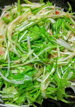 水菜とツナのサラダ-レシピのメイン写真