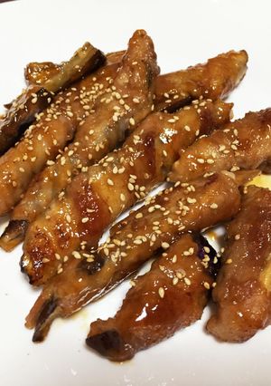 ナスの豚肉巻き〜-レシピのメイン写真
