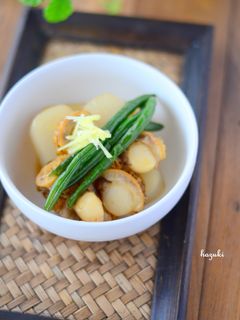 ベビー帆立とこんにゃくの煮もの-レシピのメイン写真