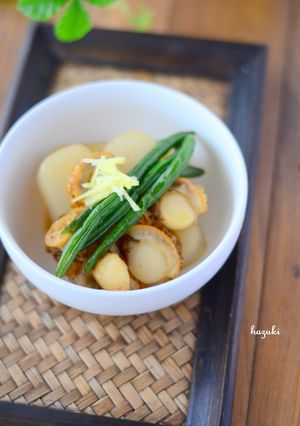 ベビー帆立とこんにゃくの煮もの-レシピのメイン写真