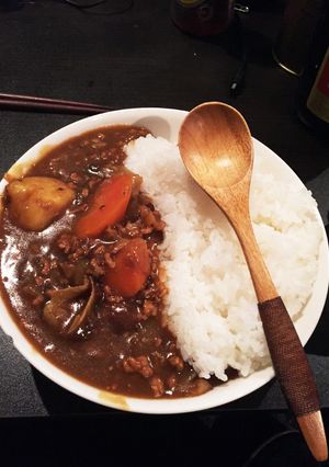 コンロ1機で作る 漢の挽肉カレー-レシピのメイン写真