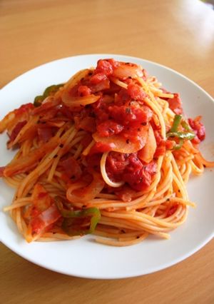 真っ赤なパスタ・バジル風味-レシピのメイン写真