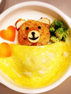 クマさんオムライス♡-レシピのメイン写真