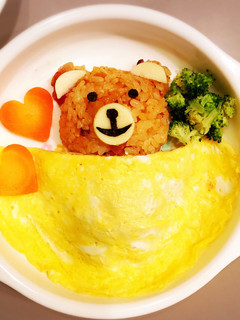 クマさんオムライス♡-レシピのメイン写真