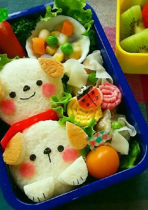 わんわんサンドイッチ弁当♡-レシピのメイン写真