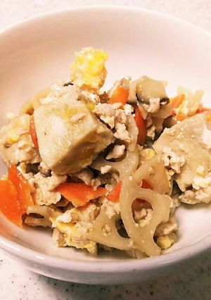 高野豆腐と野菜たっぷりの炒り煮-レシピのメイン写真