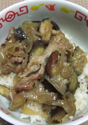 豚ナス丼-レシピのメイン写真