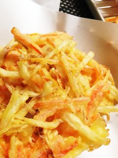 にんじんと長ネギのかき揚げ-レシピのメイン写真