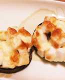 どんこ椎茸のはんぺんマヨチーズ焼き