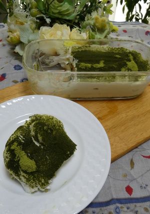 水切りヨーグルトでギルトフリー🌼抹茶ティラミス🍃-レシピのメイン写真