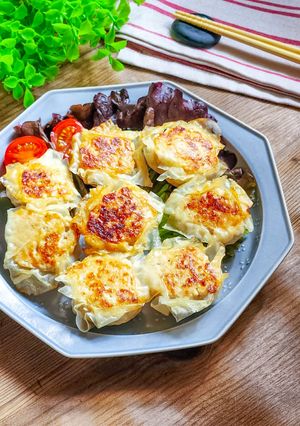 包まない！簡単！ヘルシー焼きしゅうまい-レシピのメイン写真