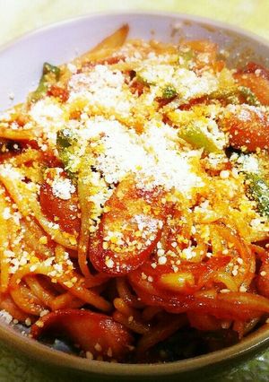 ガス代節約＆ひと味違うナポリタン♪♪-レシピのメイン写真