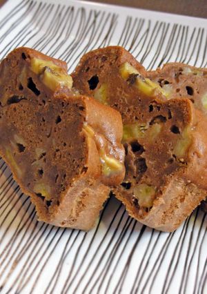 ココア風味のしっとりバナナケーキ♪-レシピのメイン写真