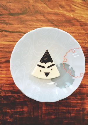 まゆげがポイント！モノクロ富士くん-レシピのメイン写真