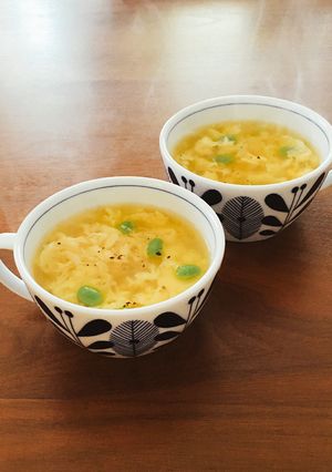 枝豆と卵の簡単スープ-レシピのメイン写真