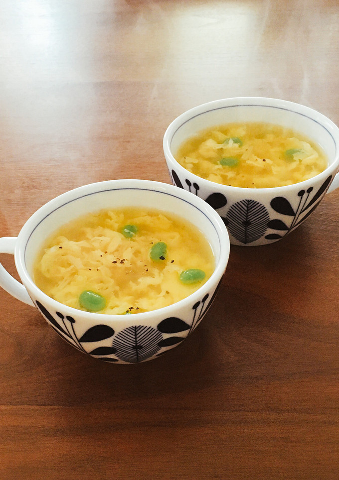 枝豆と卵の簡単スープ-レシピのメイン写真