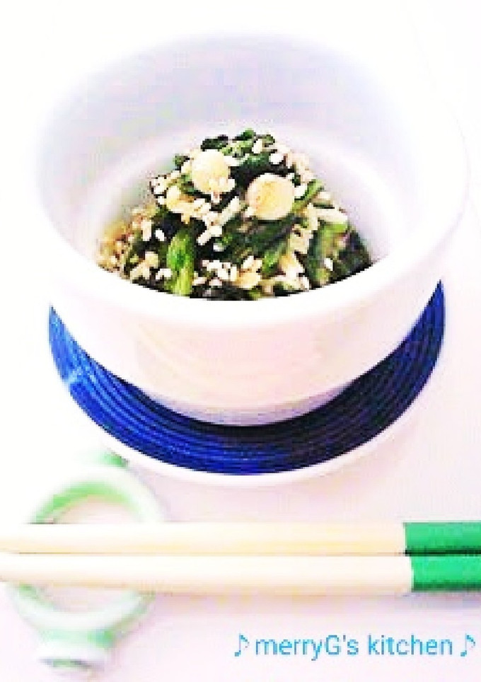 ♡春菊とエノキダケ♡の和え物♪副菜-レシピのメイン写真