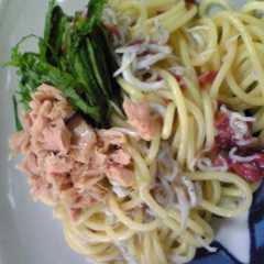 รูปของ 絶品!!梅ジャコパスタ♡