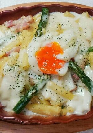 半熟卵のカルボナーラ-レシピのメイン写真