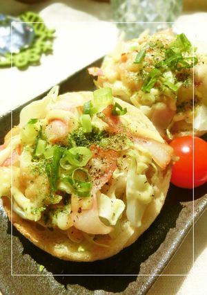 キャベ軸×ベーコンのトースト。ソース味-レシピのメイン写真