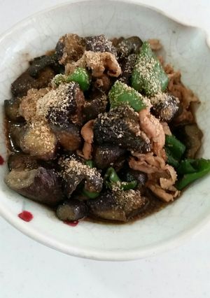 簡単、なすと豚肉の味噌炒め-レシピのメイン写真