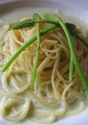 グリーンアスパラのスープパスタ-レシピのメイン写真