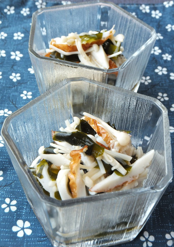 簡単調理♪えのきとわかめの酢の物-レシピのメイン写真