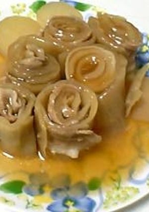 大根と豚肉のｸﾙっと煮-レシピのメイン写真