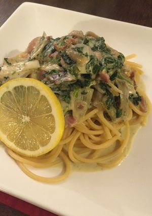 ほうれん草のレモンクリームパスタ-レシピのメイン写真