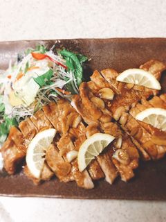 にんにくスライスたっぷりポークステーキ-レシピのメイン写真