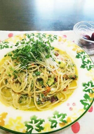 パセリとトマトと卵のジェノベーゼパスタ-レシピのメイン写真