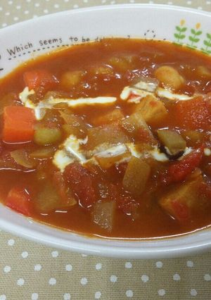 トマト缶で簡単カレースープ-レシピのメイン写真