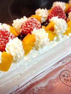 失敗からのロール生地でフルーツケーキ-レシピのメイン写真