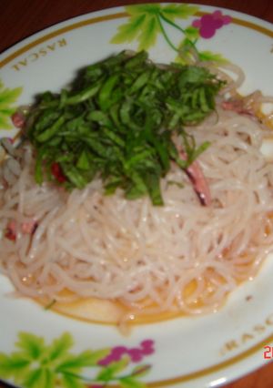 塩辛でしらたきパスタ風☆-レシピのメイン写真