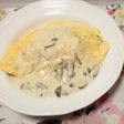 簡単♡きのこクリームソースのオムライス