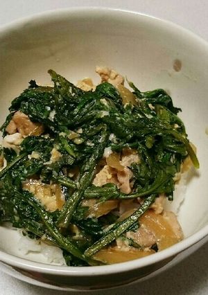春菊たっぷり親子丼-レシピのメイン写真