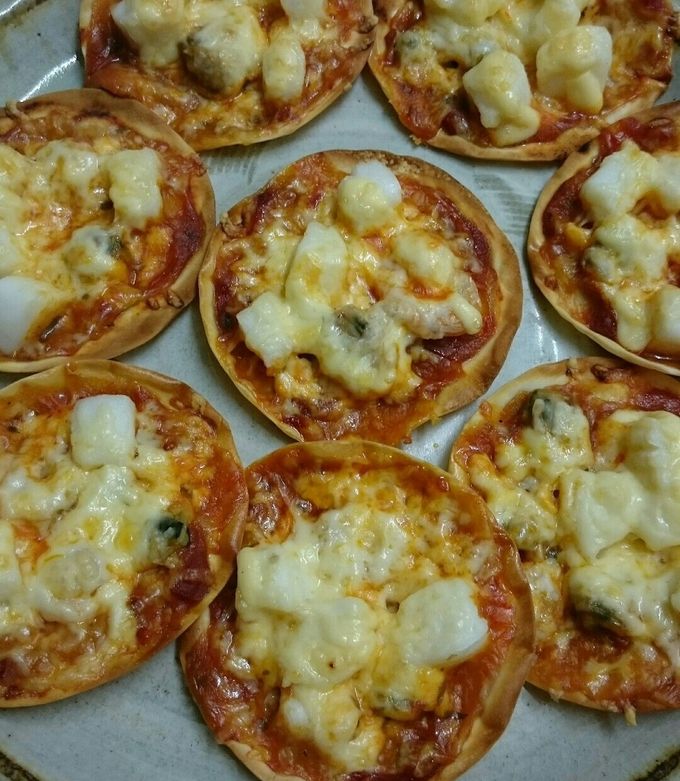 餃子の皮でシーフードピザ-レシピのメイン写真