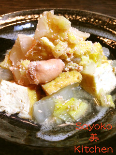 厚揚げと白菜のたらこ煮-レシピのメイン写真