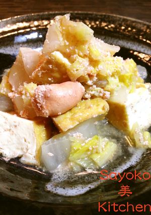 厚揚げと白菜のたらこ煮-レシピのメイン写真