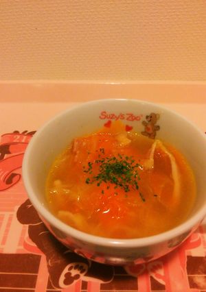 【ランチ用】にんじんのリボンスープ-レシピのメイン写真