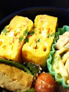 ♡カニカマとネギの卵焼き♡-レシピのメイン写真