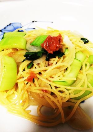 梅干しとお野菜の和風パスタ-レシピのメイン写真