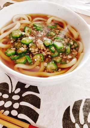 オクラあんかけの優しいおうどん-レシピのメイン写真