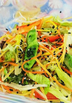 うまっ！サラダにゴマ塩-レシピのメイン写真