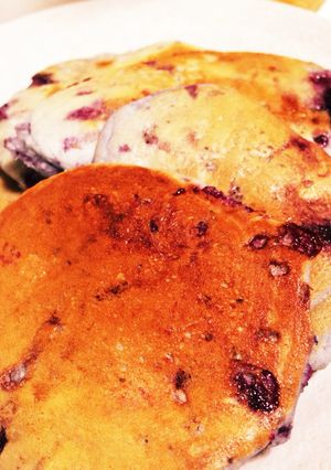 ブルーベリーとクリームチーズ パンケーキ-レシピのメイン写真