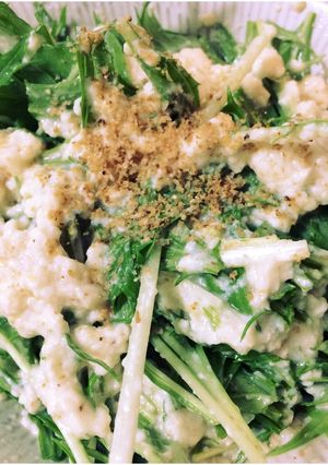 ✿水菜とごま豆腐のサラダ✿-レシピのメイン写真