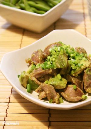 砂肝とアボカドの山葵醤油和え-レシピのメイン写真