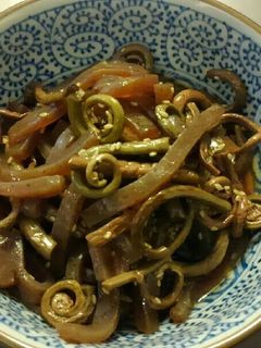 ぜんまいとこんにゃくの炒め煮-レシピのメイン写真